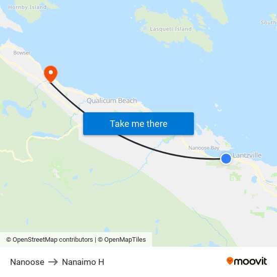 Nanoose to Nanaimo H map