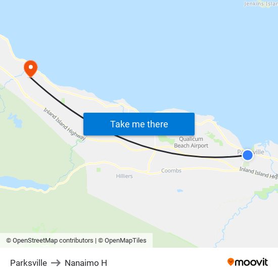 Parksville to Nanaimo H map