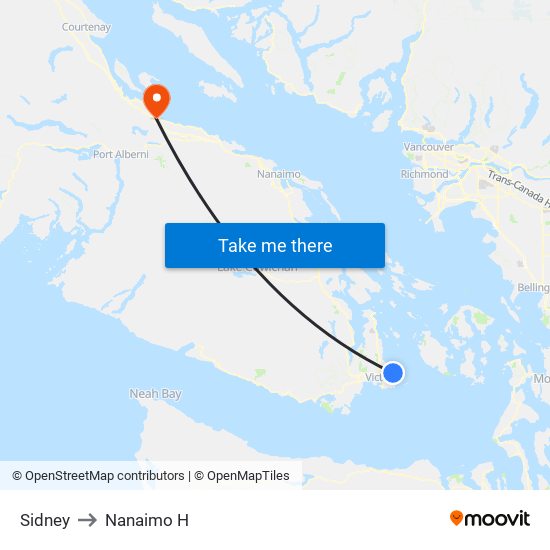 Sidney to Nanaimo H map