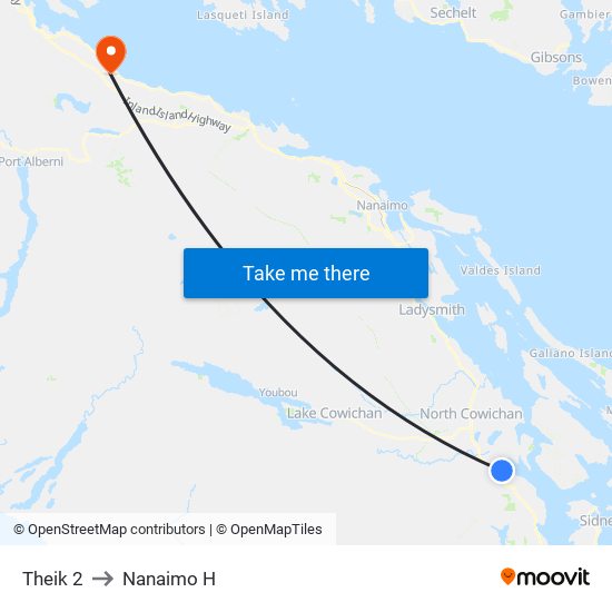 Theik 2 to Nanaimo H map