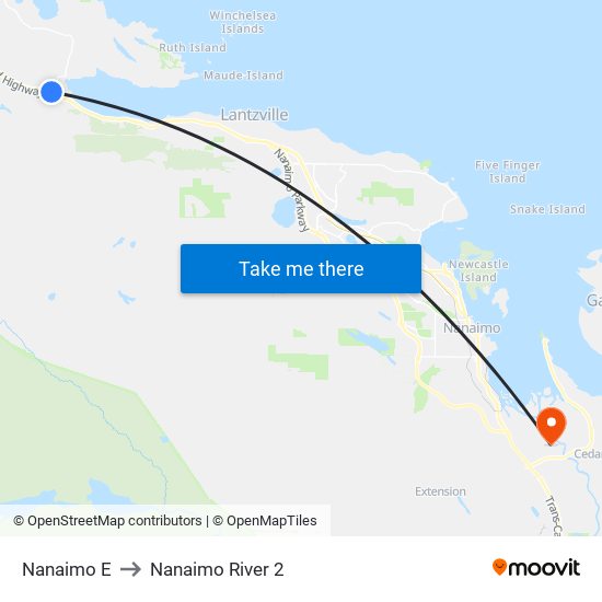 Nanaimo E to Nanaimo River 2 map