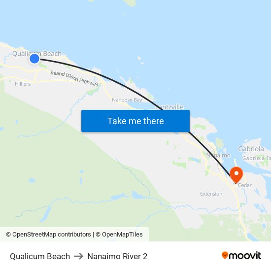 Qualicum Beach to Nanaimo River 2 map