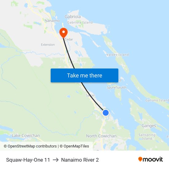 Squaw-Hay-One 11 to Nanaimo River 2 map