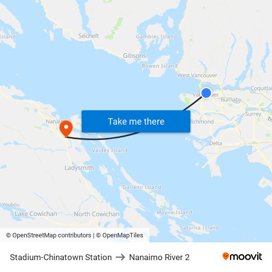Stadium-Chinatown Station to Nanaimo River 2 map