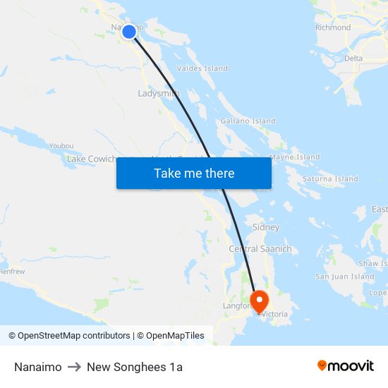 Nanaimo to New Songhees 1a map