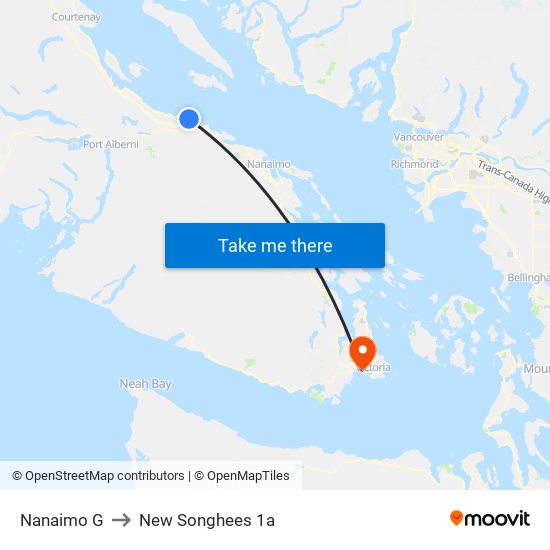 Nanaimo G to New Songhees 1a map