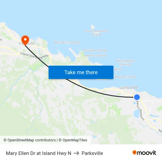 Mary Ellen Dr at Island Hwy N to Parksville map