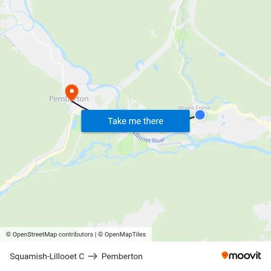 Squamish-Lillooet C to Pemberton map
