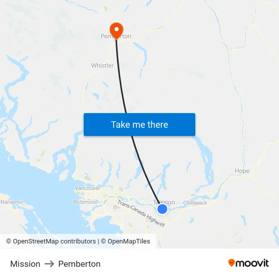 Mission to Pemberton map