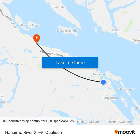 Nanaimo River 2 to Qualicum map