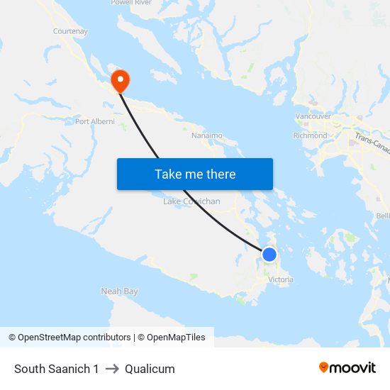 South Saanich 1 to Qualicum map