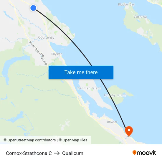 Comox-Strathcona C to Qualicum map