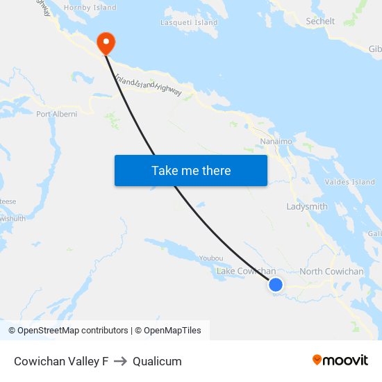 Cowichan Valley F to Qualicum map