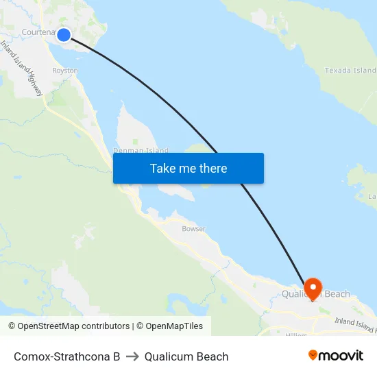 Comox-Strathcona B to Qualicum Beach map