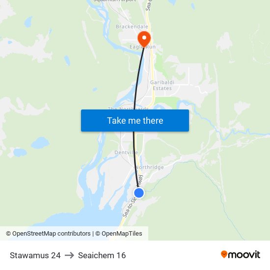 Stawamus 24 to Seaichem 16 map