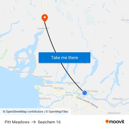 Pitt Meadows to Seaichem 16 map