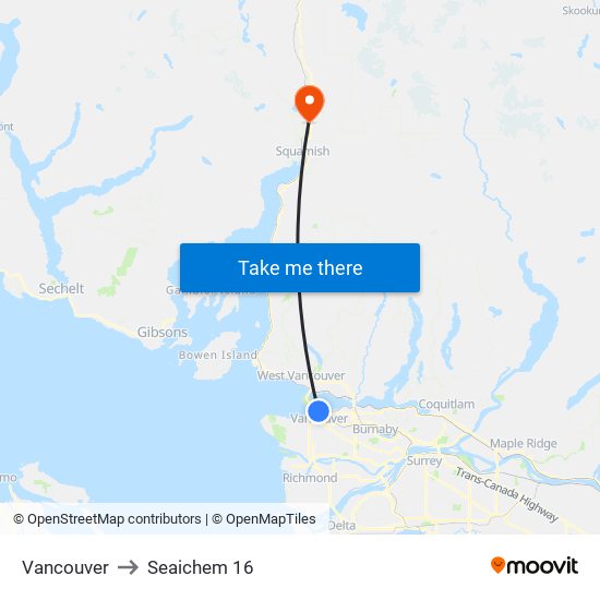 Vancouver to Seaichem 16 map