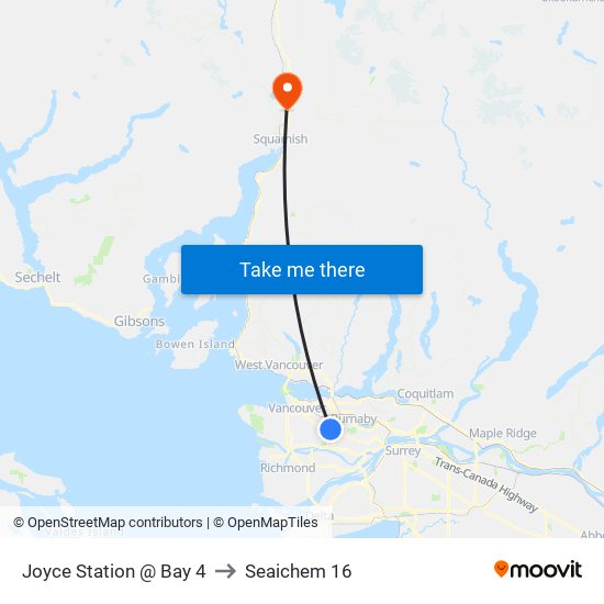 Joyce Station @ Bay 4 to Seaichem 16 map