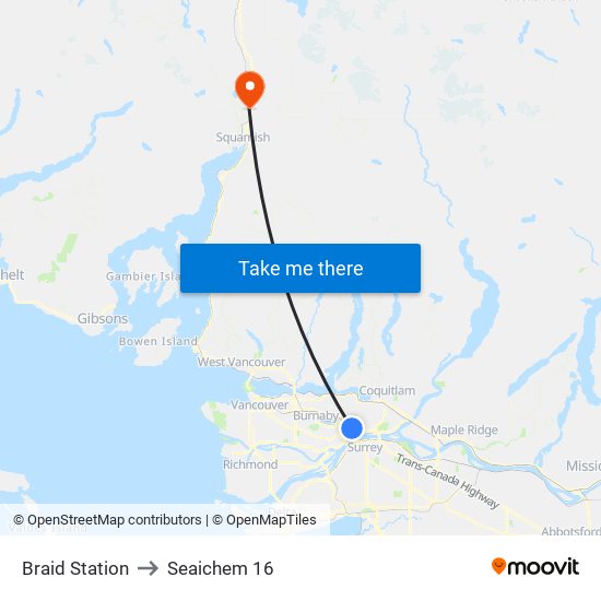 Braid Station to Seaichem 16 map