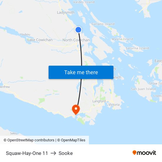 Squaw-Hay-One 11 to Sooke map