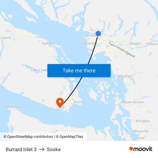 Burrard Inlet 3 to Sooke map