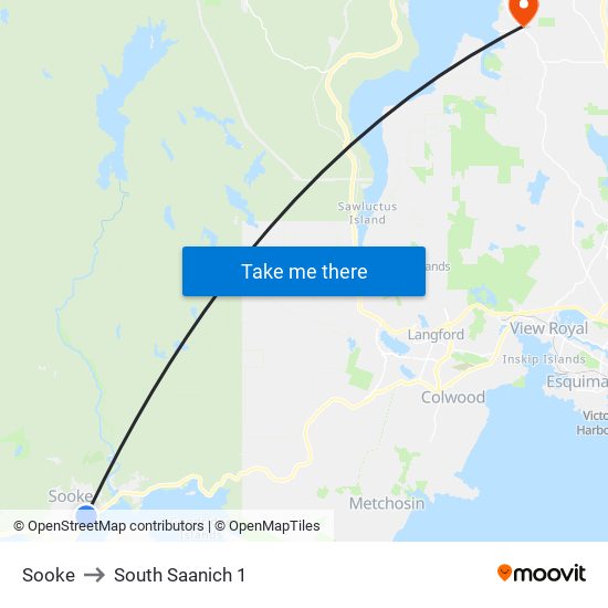 Sooke to South Saanich 1 map