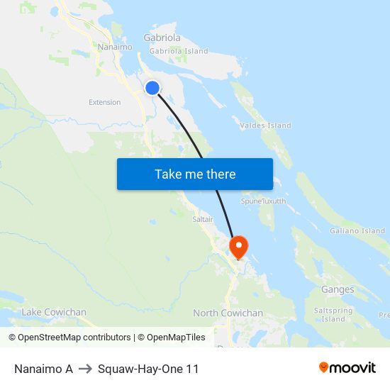 Nanaimo A to Squaw-Hay-One 11 map