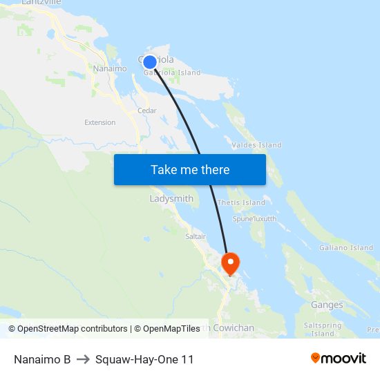 Nanaimo B to Squaw-Hay-One 11 map