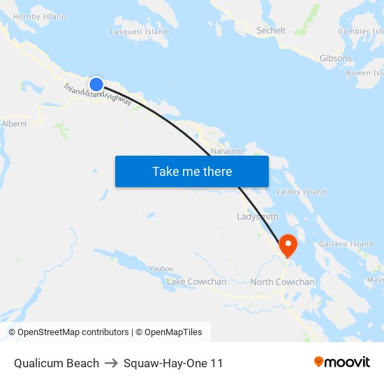 Qualicum Beach to Squaw-Hay-One 11 map