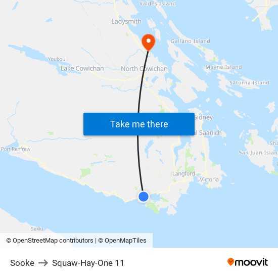 Sooke to Squaw-Hay-One 11 map