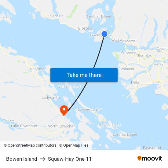 Bowen Island to Squaw-Hay-One 11 map