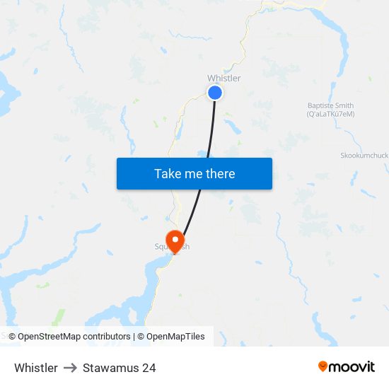 Whistler to Stawamus 24 map