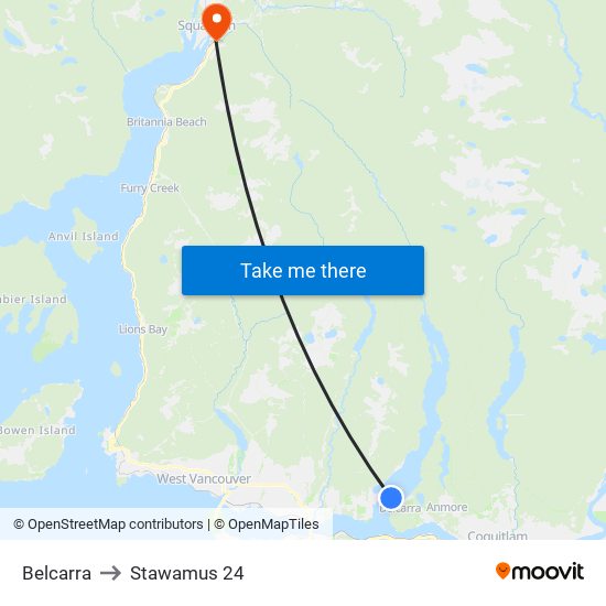 Belcarra to Stawamus 24 map