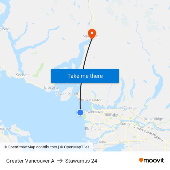 Greater Vancouver A to Stawamus 24 map