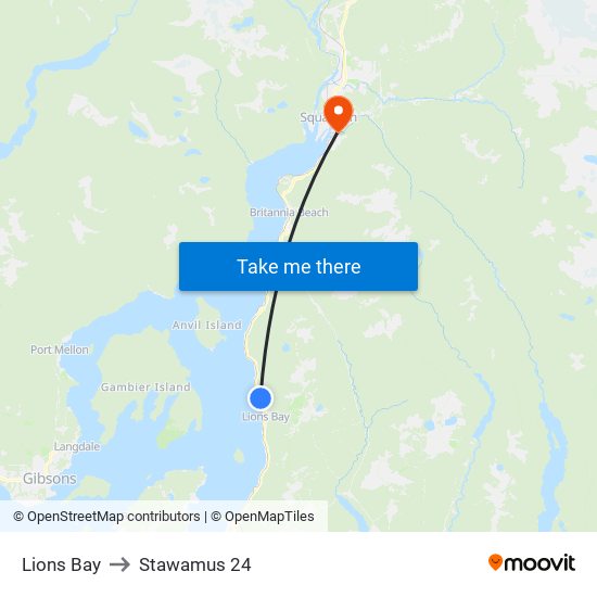 Lions Bay to Stawamus 24 map