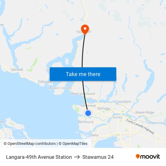 Langara-49th Avenue Station to Stawamus 24 map