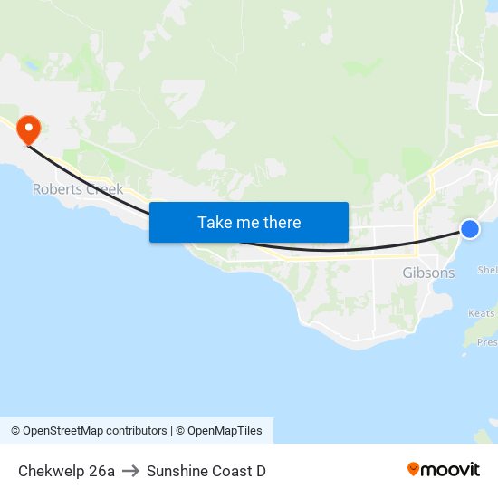 Chekwelp 26a to Sunshine Coast D map