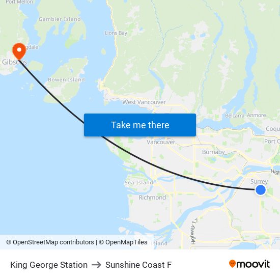 King George Station to Sunshine Coast F map