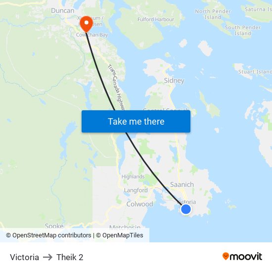 Victoria to Theik 2 map