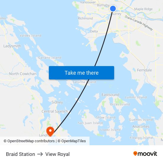 Braid Station to View Royal map