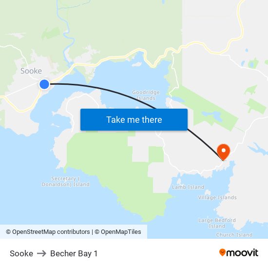 Sooke to Becher Bay 1 map