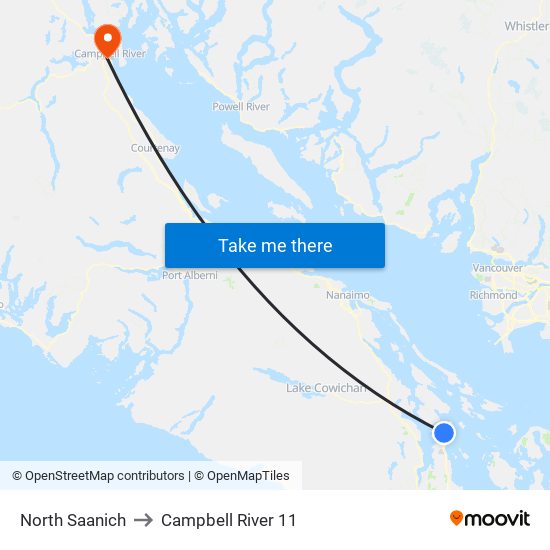 North Saanich to Campbell River 11 map