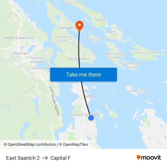 East Saanich 2 to Capital F map