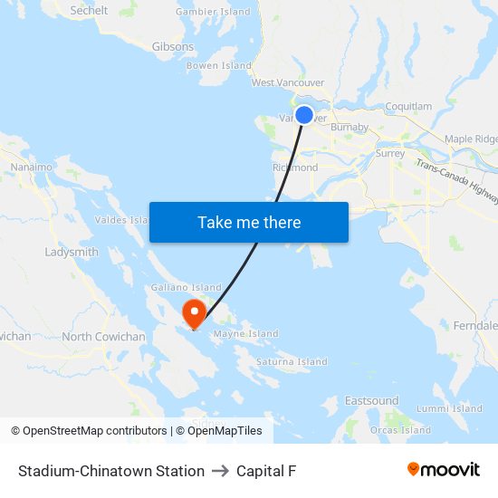 Stadium-Chinatown Station to Capital F map