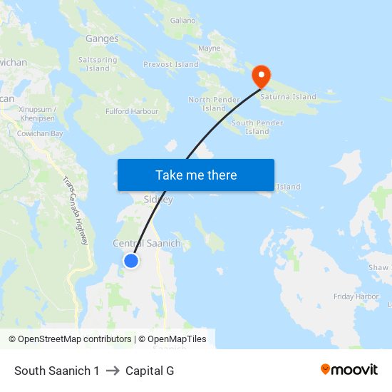 South Saanich 1 to Capital G map