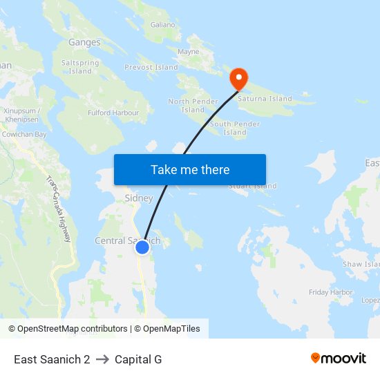 East Saanich 2 to Capital G map