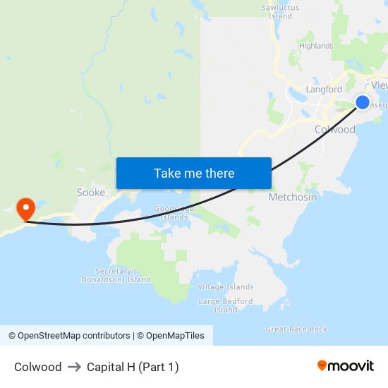 Colwood to Capital H (Part 1) map