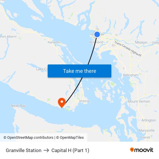 Granville Station to Capital H (Part 1) map