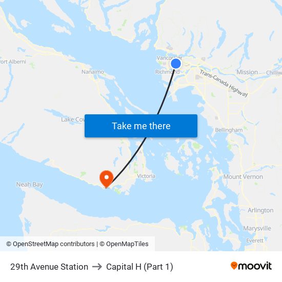 29th Avenue Station to Capital H (Part 1) map