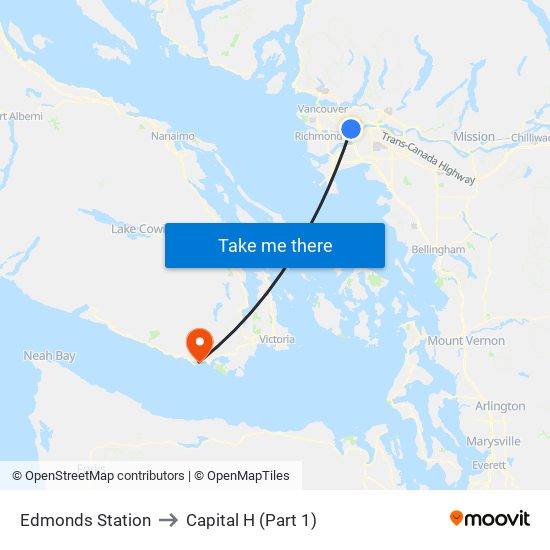 Edmonds Station to Capital H (Part 1) map